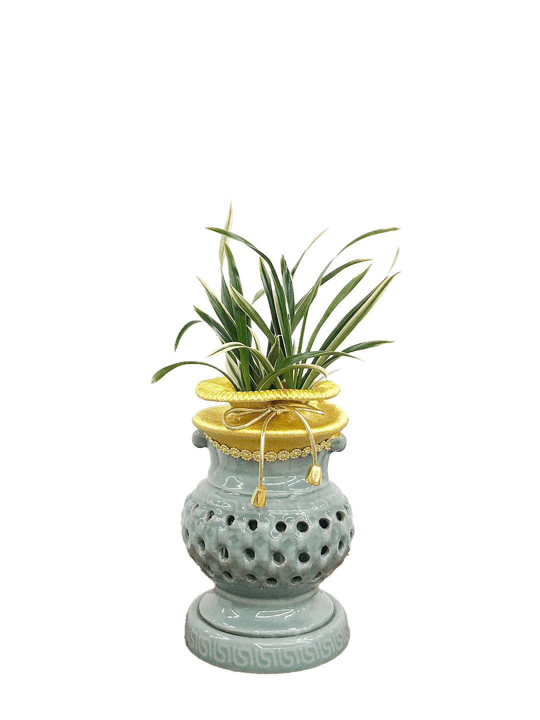 대국-투각 미니 청자